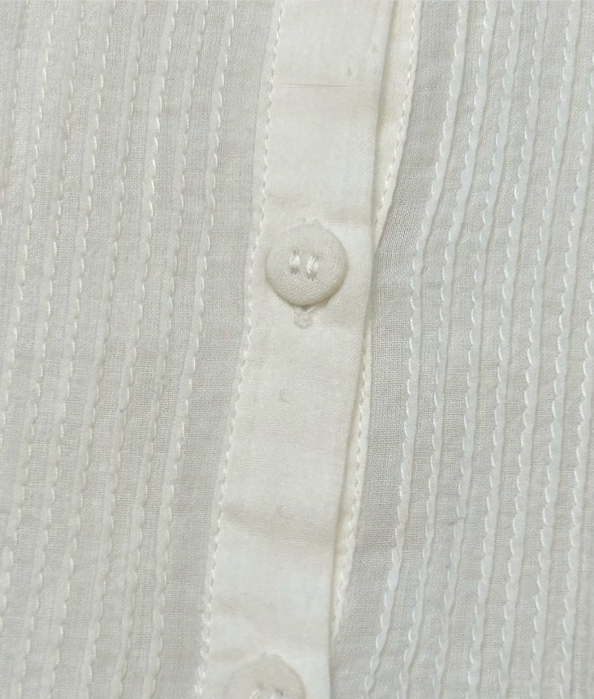 SHIRT KHADI CHIKANKARI BLANCHE – Sentô